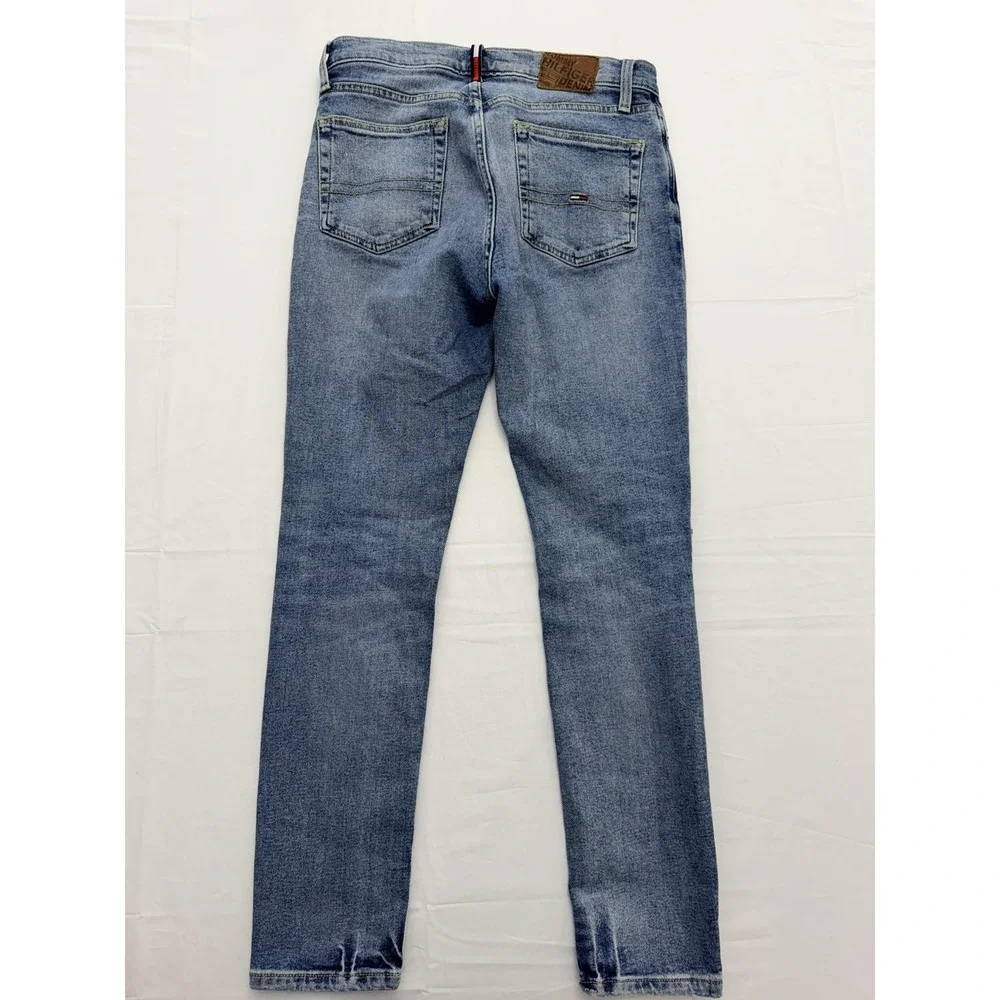 Tommy‎ Hilfiger Jeans Mens 30x30 Blue Medium Wash Skinny Distressed Denim